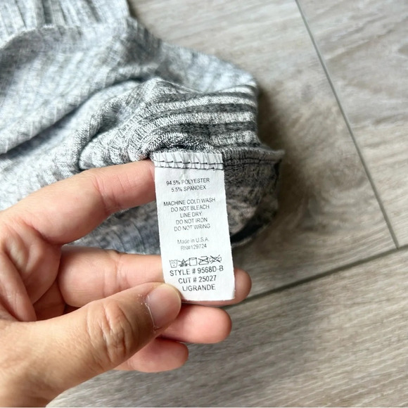 Papaya Metallic Glitter  Knitted Ribbed Midi Straps Dress Made in USA - Picture 10 of 14